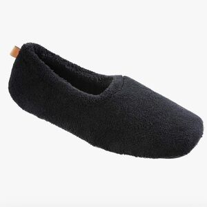 Acorns Womens Spa Travel Slippers in Black Size 5-6